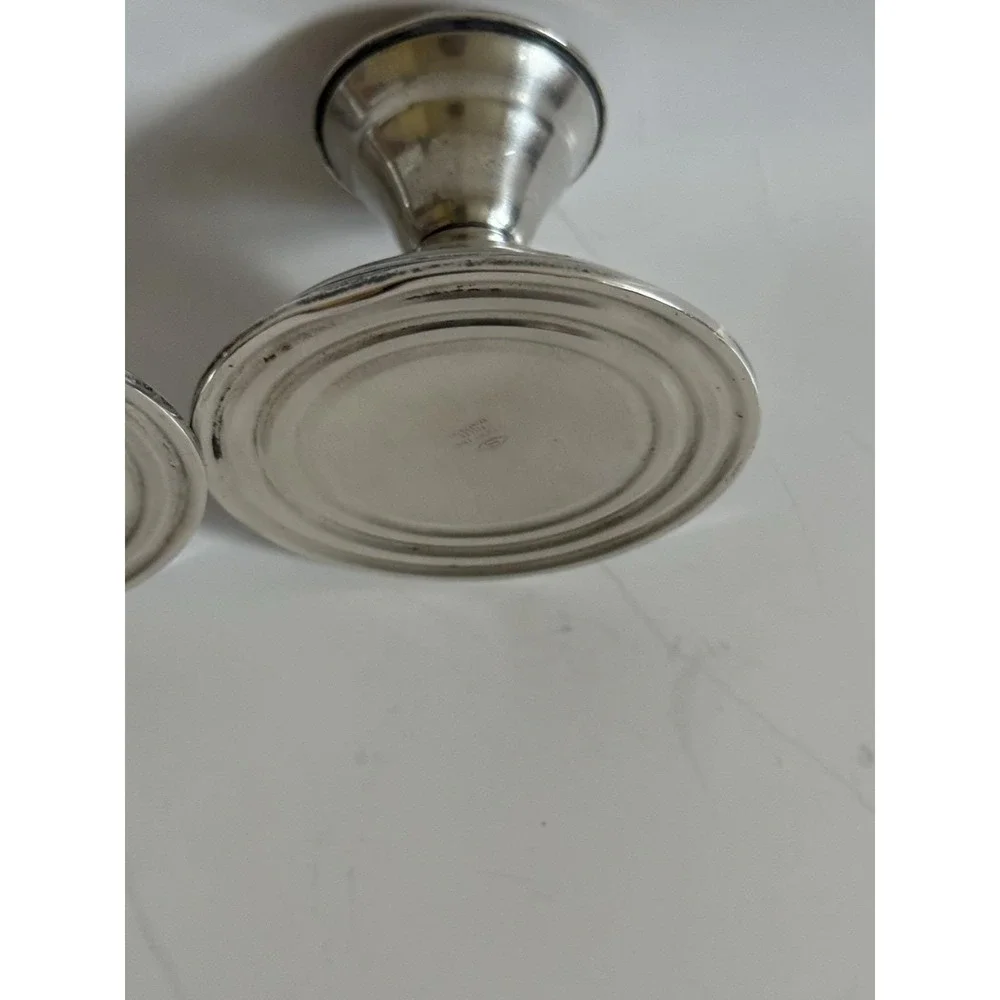 Vintage Sterling Silver Candle Stick Holder Pair - Made By Schweitzer